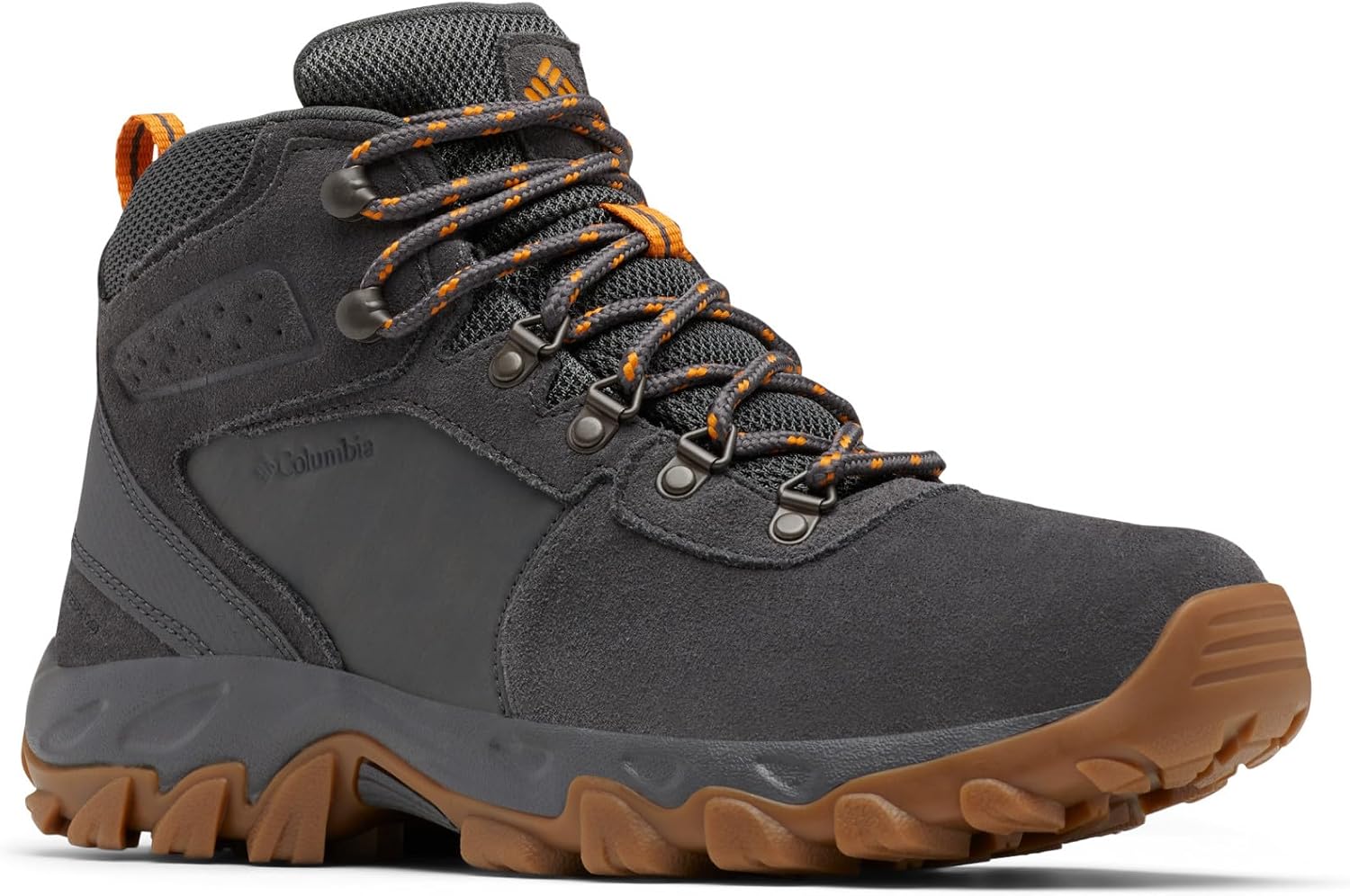 

Кроссовки для походов Columbia Men's Newton Ridge Plus II Suede Waterproof, Dark Grey/Gold Amber