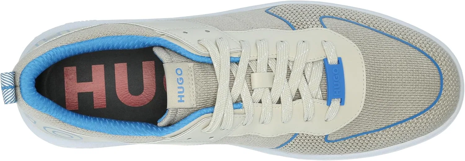 Мужские кроссовки Hugo с логотипом на спине и шнуровкой, Taupe — фото 4