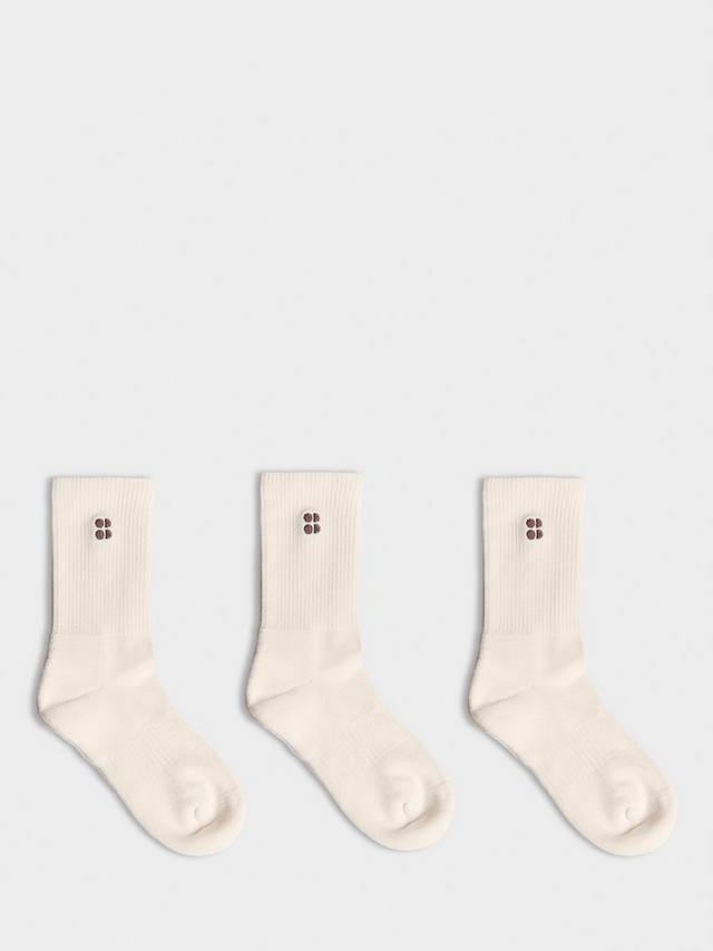 

Носки с вышитым логотипом Sweaty Betty, Pack of 3, Creme Beige