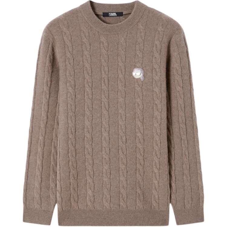 

KARL LAGERFELD SS26 Кашемировый свитер мужской KARL LAGERFELD / Karl Lagerfeld Jeans, коричневый