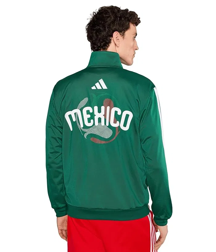 Куртка спортивная Mexico Olp Track Top Adidas, Team Dark Green — фото 4