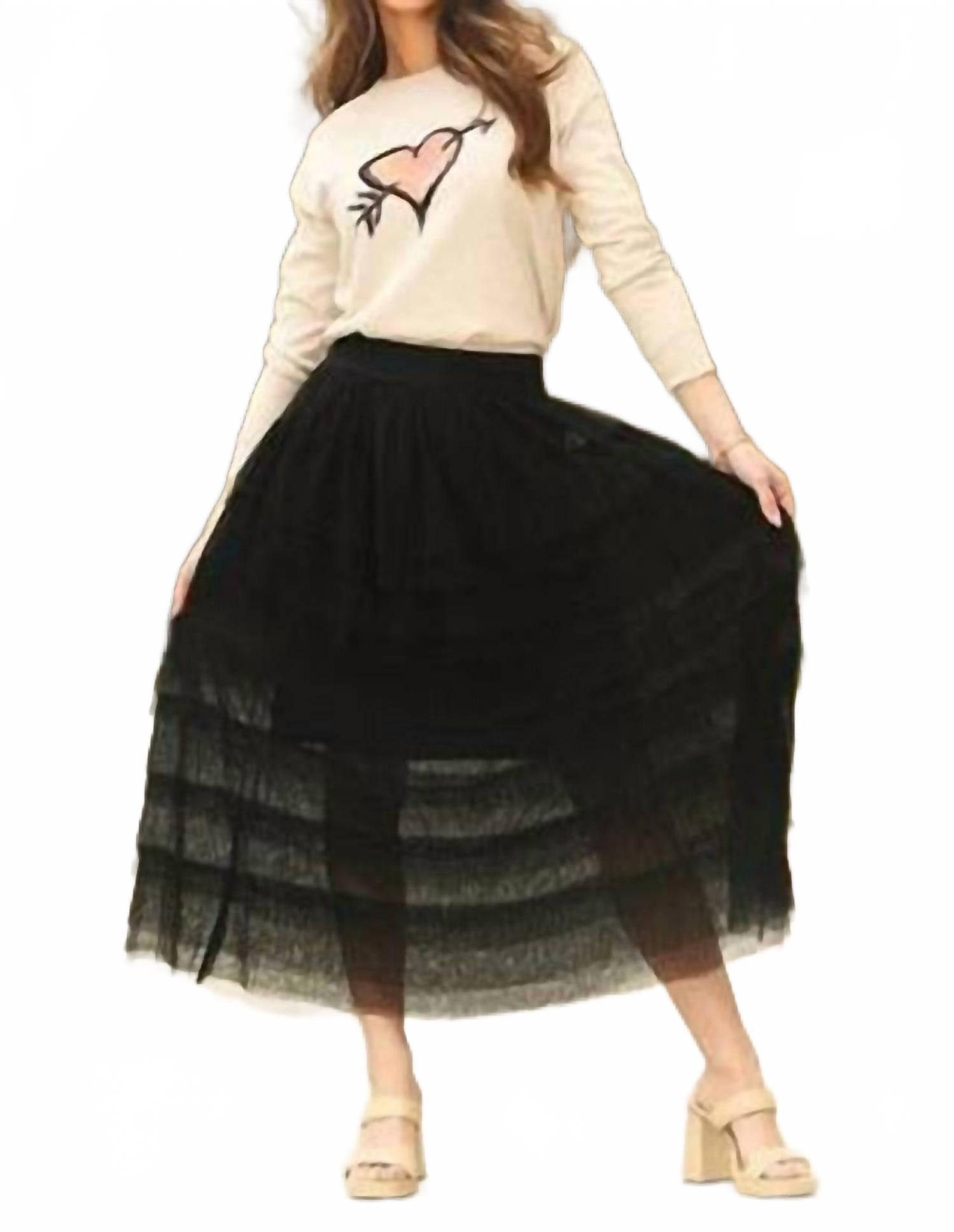 

Юбка из тюля черного цвета Elliott Lauren, черный