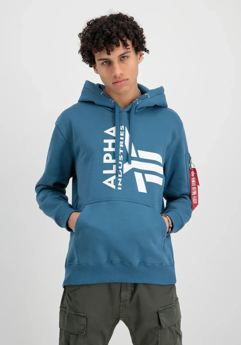 

Толстовка Alpha Industries " Alpha Industries Мужчины - Толстовки с капюшоном из пеноматериала с половиной логотипа", цвет морской волны