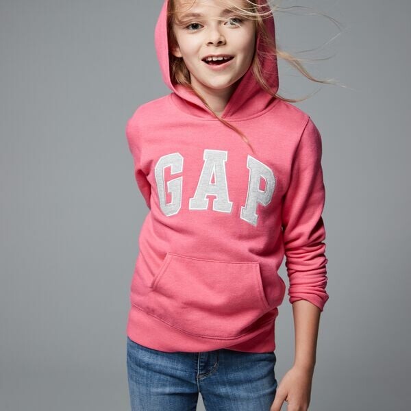 

Толстовка с капюшоном и вышитым логотипом Gap, розовый