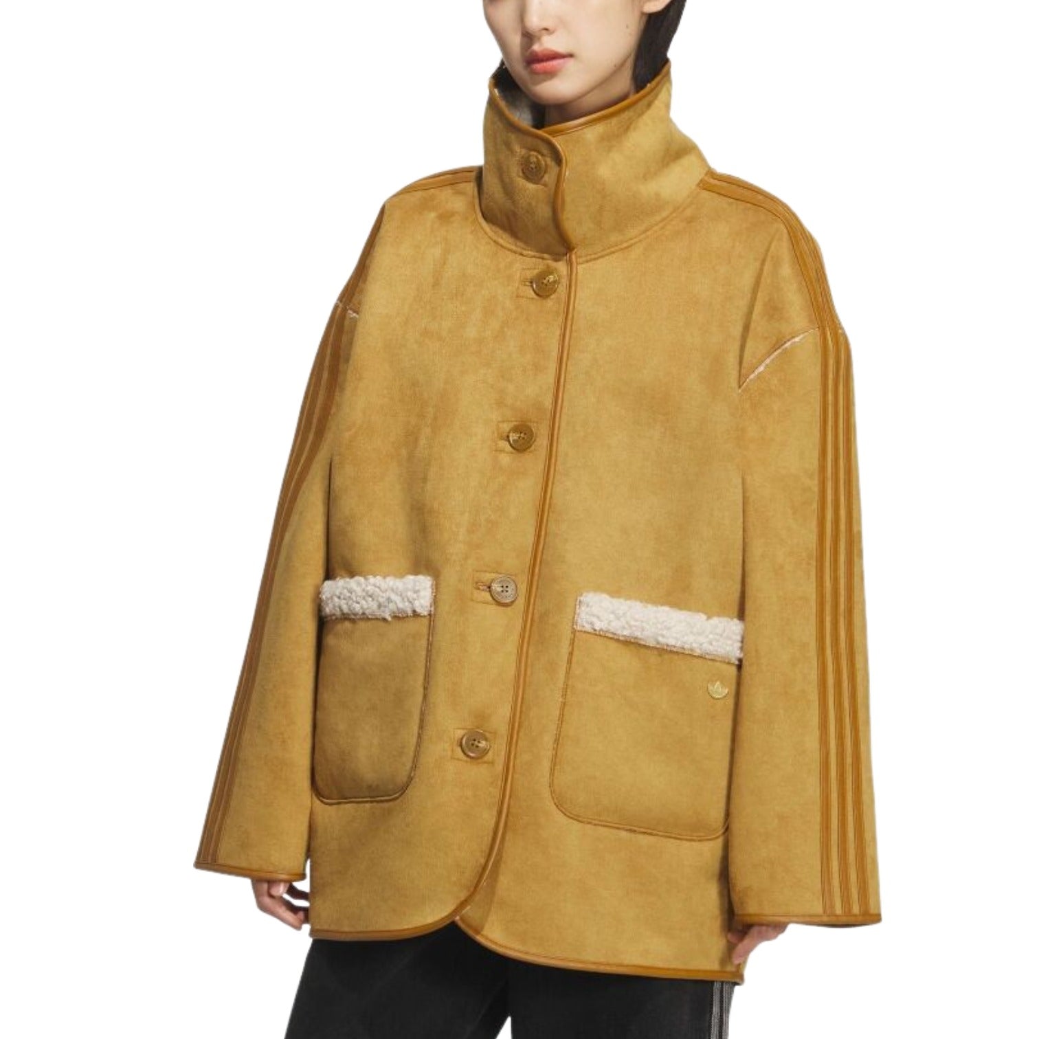 (WMNS) Куртка Adidas Crafted Jacket 'Bronze Strata Crystal Linen' — фото 3