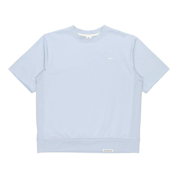 

Футболка dri-fit standard issue round neck pullover sports short sleeve blue light blue Nike, голубой