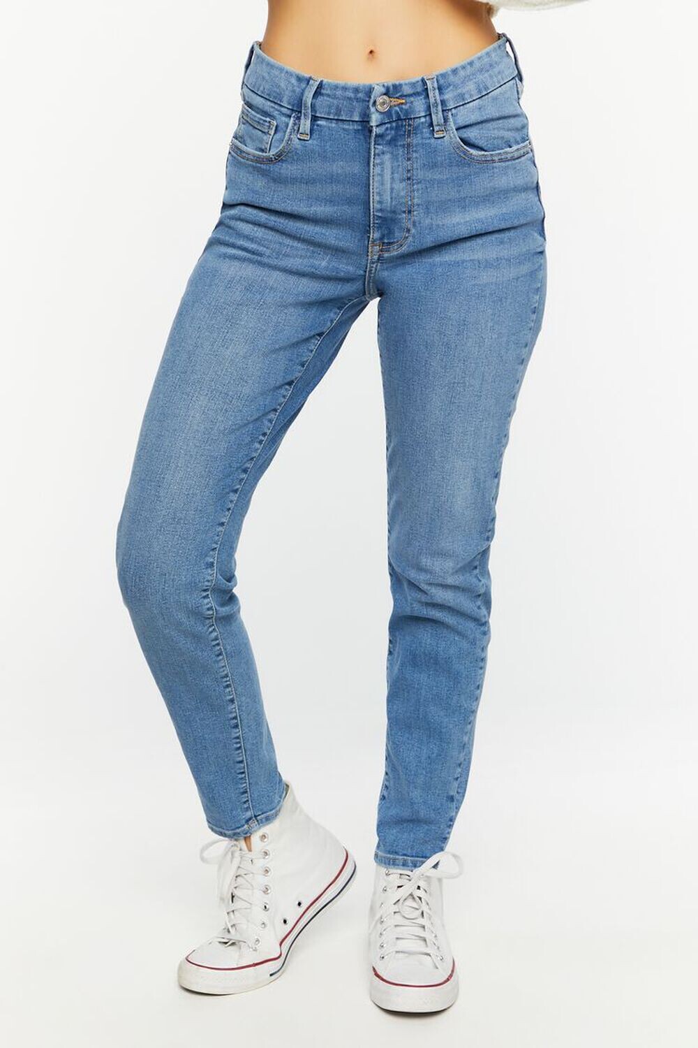 

Джинсы скинни с изогнутым контуром Forever 21, деним