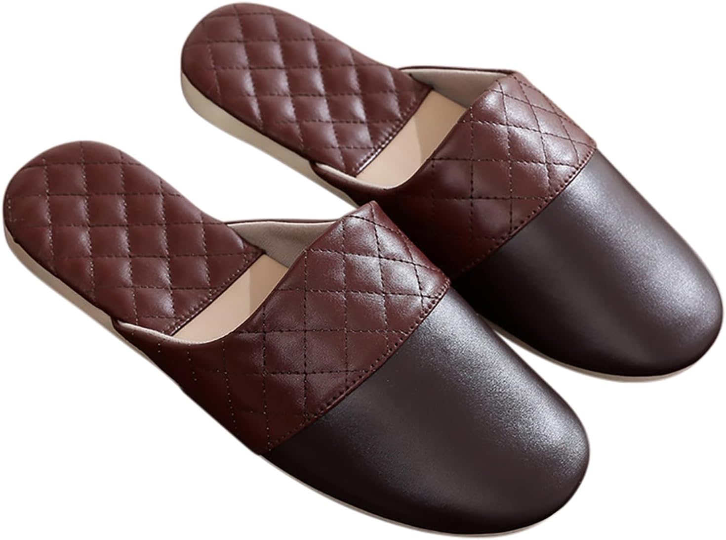 

Мужские кожаные тапочки Abborora из натуральной кожи с эффектом памяти, темно-коричневый