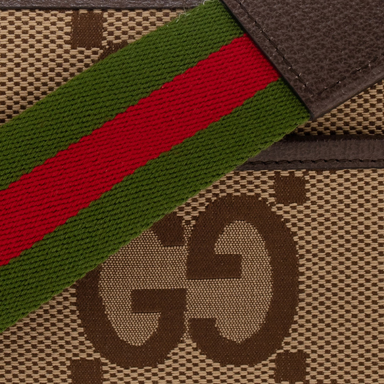 Gucci Большая сумка через плечо из канваса GG, мини-сумка-кроссбоди для мужчин, бежево-коричневая — фото 4