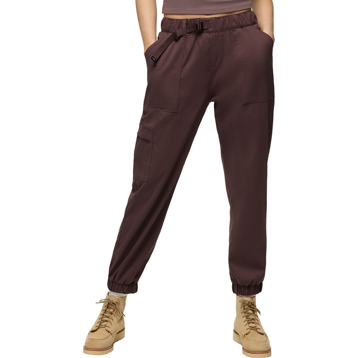 

Эластичные джоггеры с поясом из ткани Stretch Zion Prana, цвет mocha