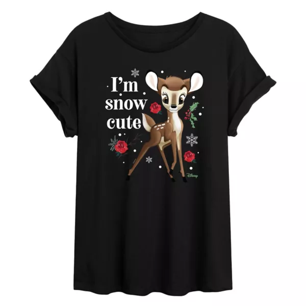 

Футболка большого размера «Я снег» от Bambi Juniors Disney, черный