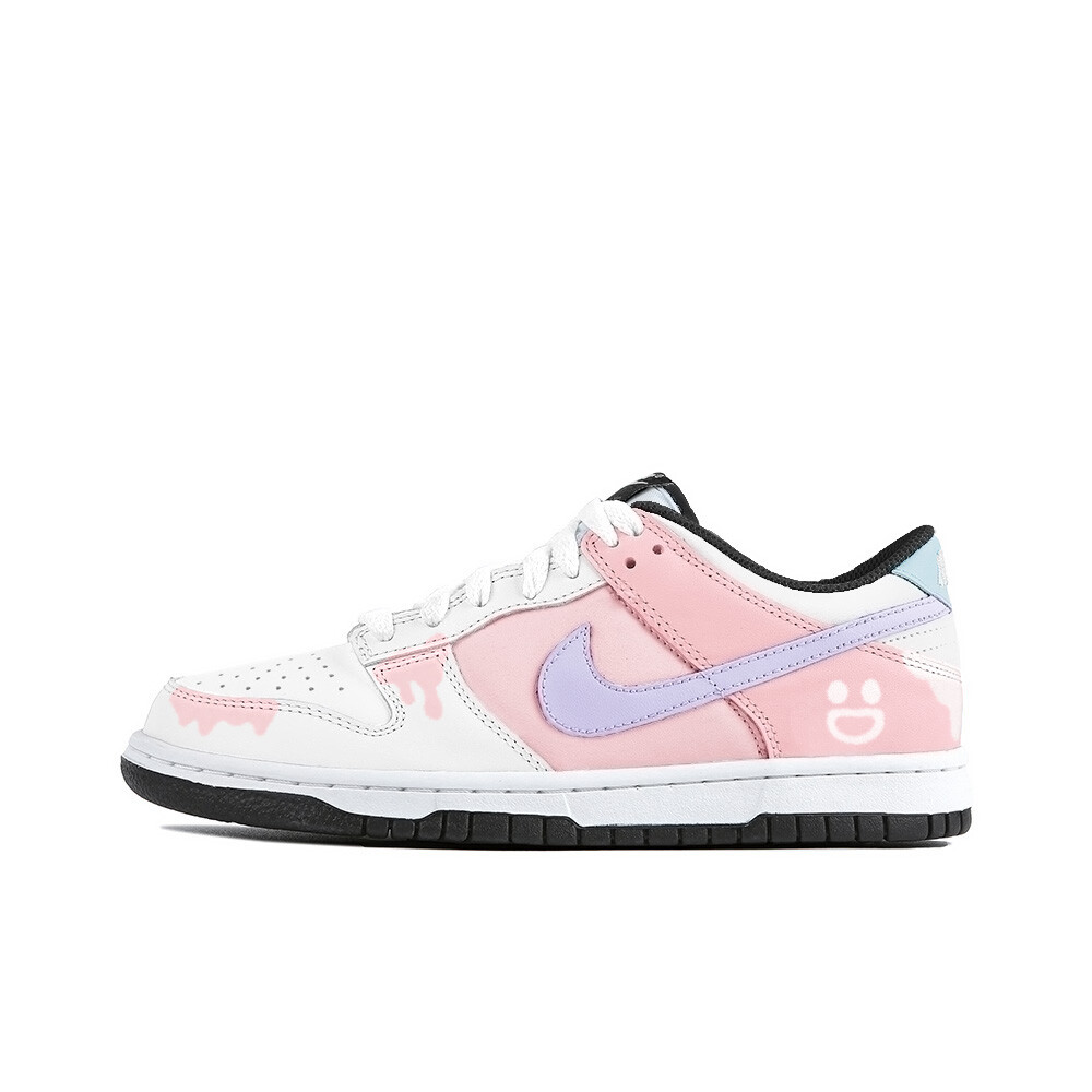 

Кроссовки Nike Dunk Skateboard Shoes Women's Low-Top White, Розовый, Кроссовки Nike Dunk Skateboard Shoes Women's Low-Top White