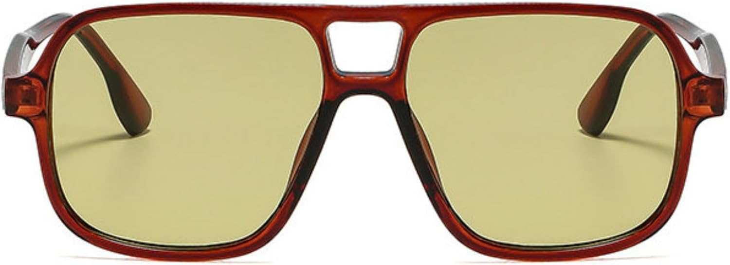 

Willochra Классические квадратные солнцезащитные очки с двойным дужком для женщин, увеличенного размера, стильные дизайнерские черные солнцезащитные очки-пилот в винтажном стиле, C7