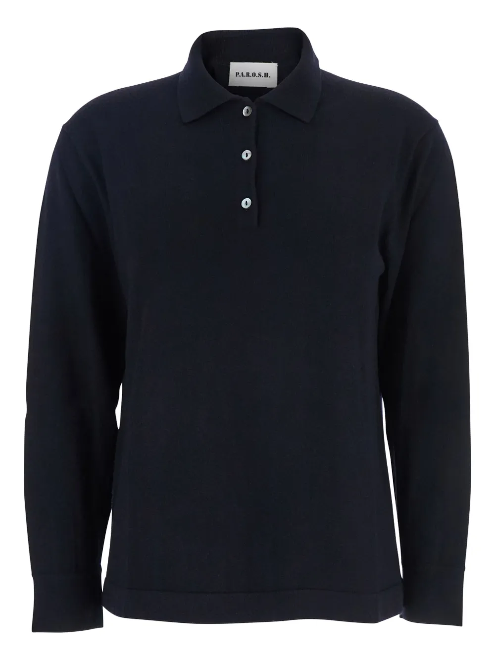 

Трикотажный топ-поло на пуговицах P.A.R.O.S.H., синий