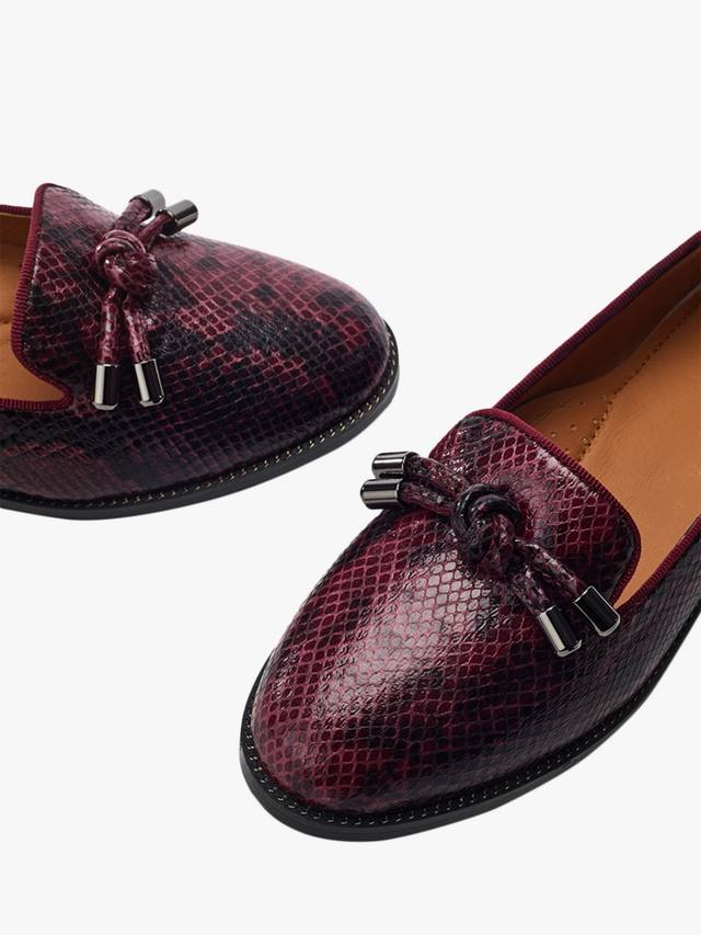 Fillipa туфли-лодочки с узлом и кисточками в змеином принте Moda in Pelle, Burgundy/Black — фото 3