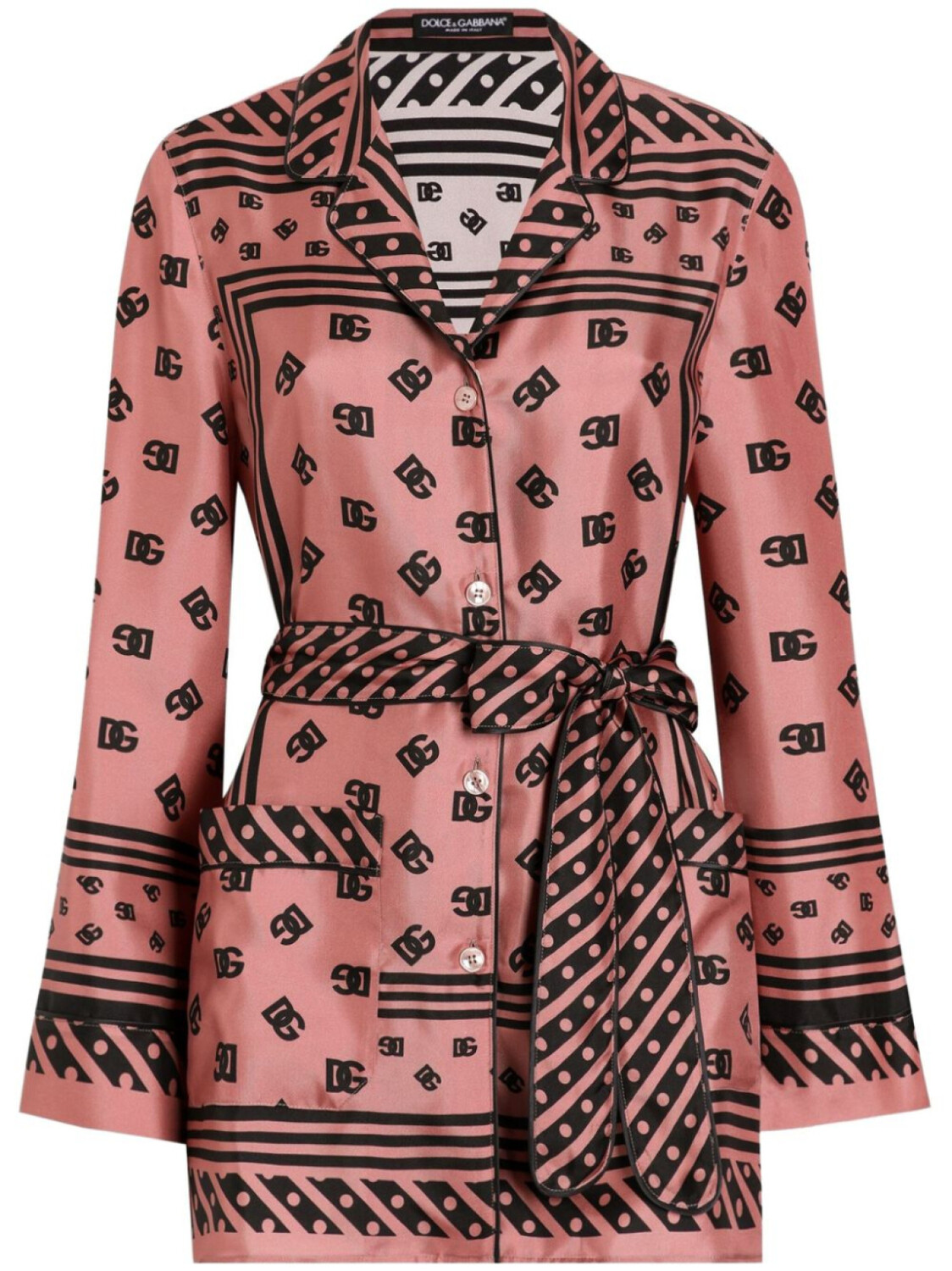 

Dolce & Gabbana рубашка с принтом, розовый