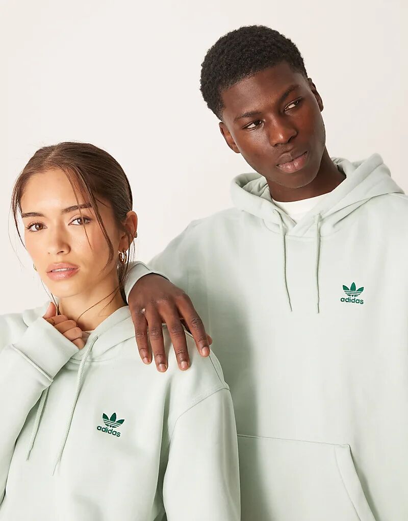 Толстовка свободного кроя Adidas Originals Essential в цвете шалфейно-зеленый — фото 2