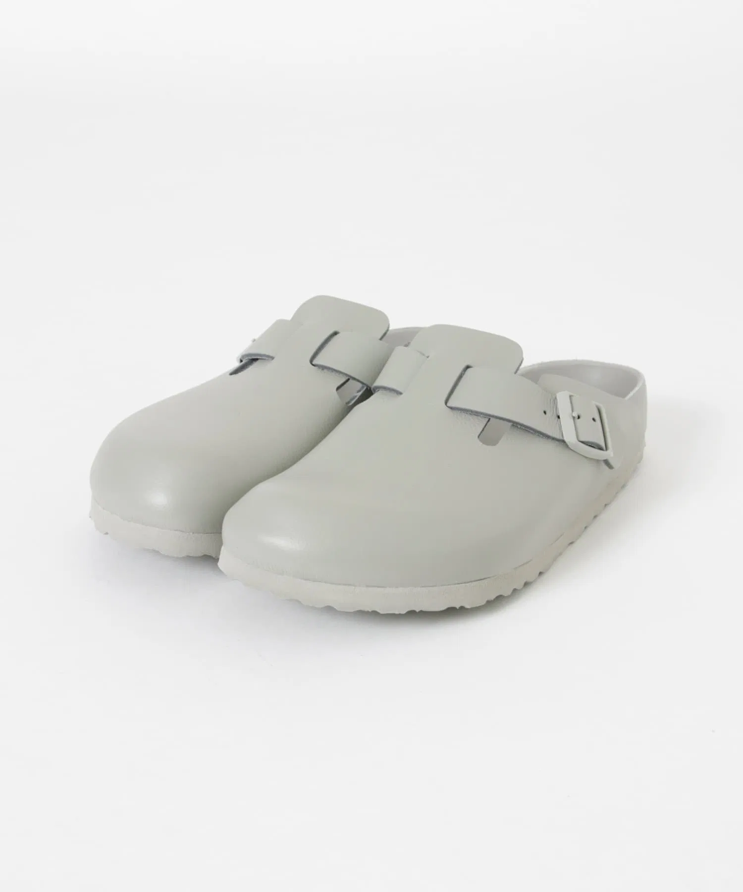 Мужские сандалии BIRKENSTOCK BOSTON из натуральной кожи серые