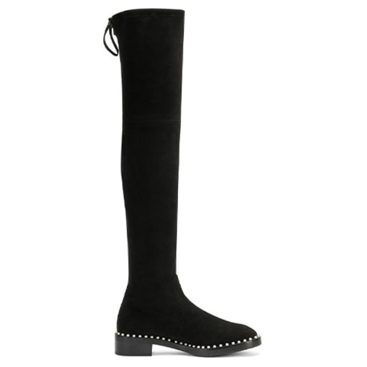 SW LOWLAND PEARL Чёрные сапоги выше колена для женщин Stuart Weitzman — фото 3
