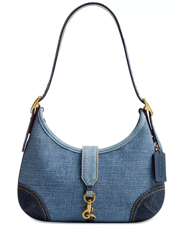 

Сумка-хобо Originals Denim Hamptons COACH, синий
