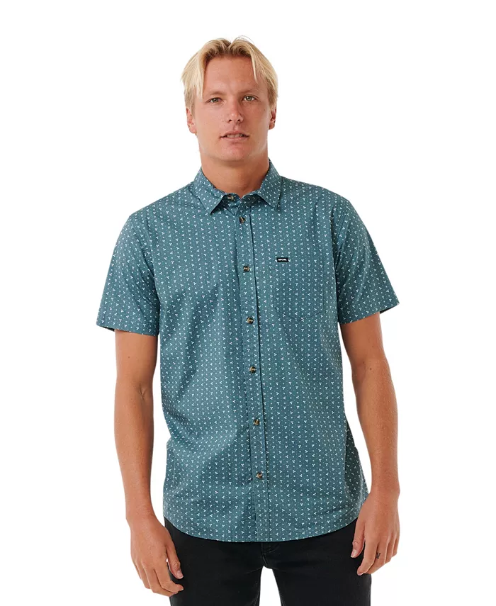 

Мужская рубашка с коротким рукавом Micro Rip Curl, синий