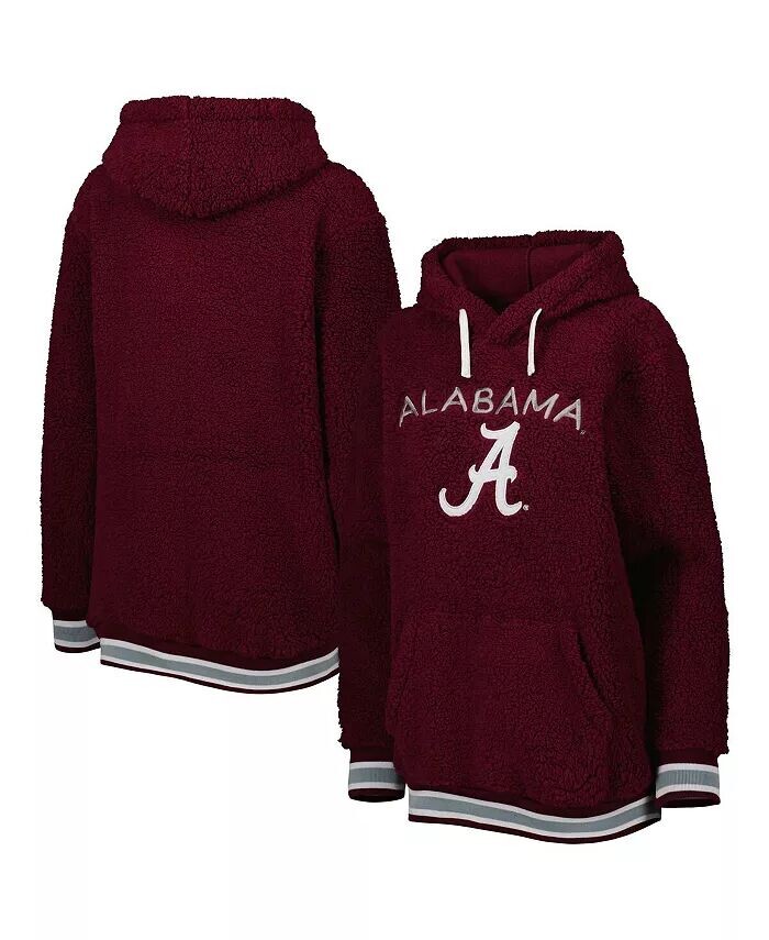 

Женская толстовка Crimson Alabama Crimson Tide Game Over Sherpa с капюшоном G-III 4Her by Carl Banks