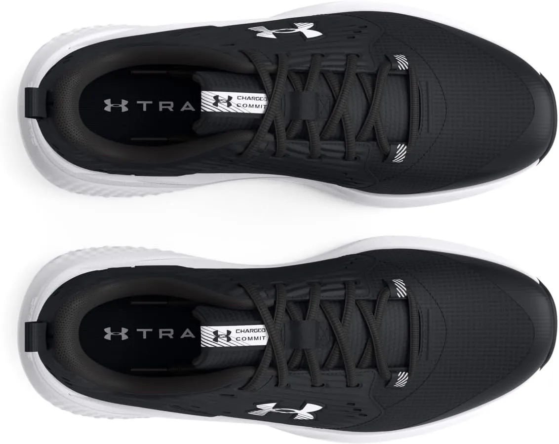 Мужские кроссовки Under Armor Charged Commit Tr 3 Cross Trainer Under Armour, белый/черный — фото 4