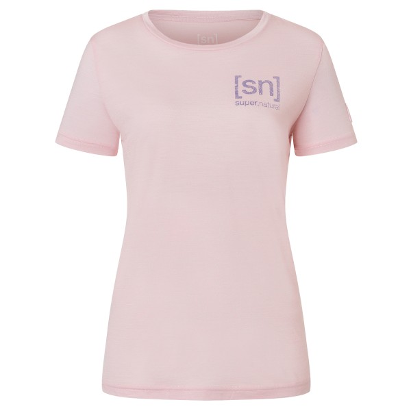 

Женская футболка из органического джерси с логотипом и полосками - мериносовая рубашка Super.Natural, мультиколор