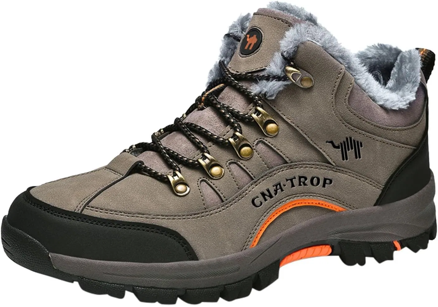 Кроссовки Schuhe Herren - Schuhe Herren Sommer, Winter Freizeit Sport Schnürschuhe Baumwolle Wanderschuhe Warme mit Baumwolle verdickte Schneestiefel Generic, Braun