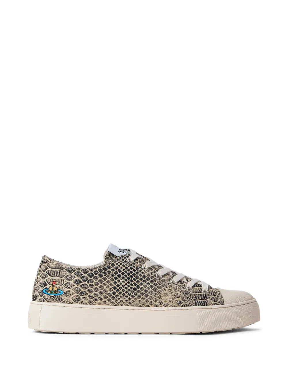 Низкие кроссовки Plimsoll с эффектом змеиной кожи Vivienne Westwood, нейтральный