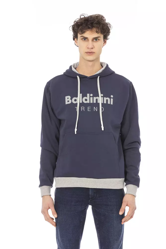 

Синий хлопковый мужской свитер Baldinini Trend