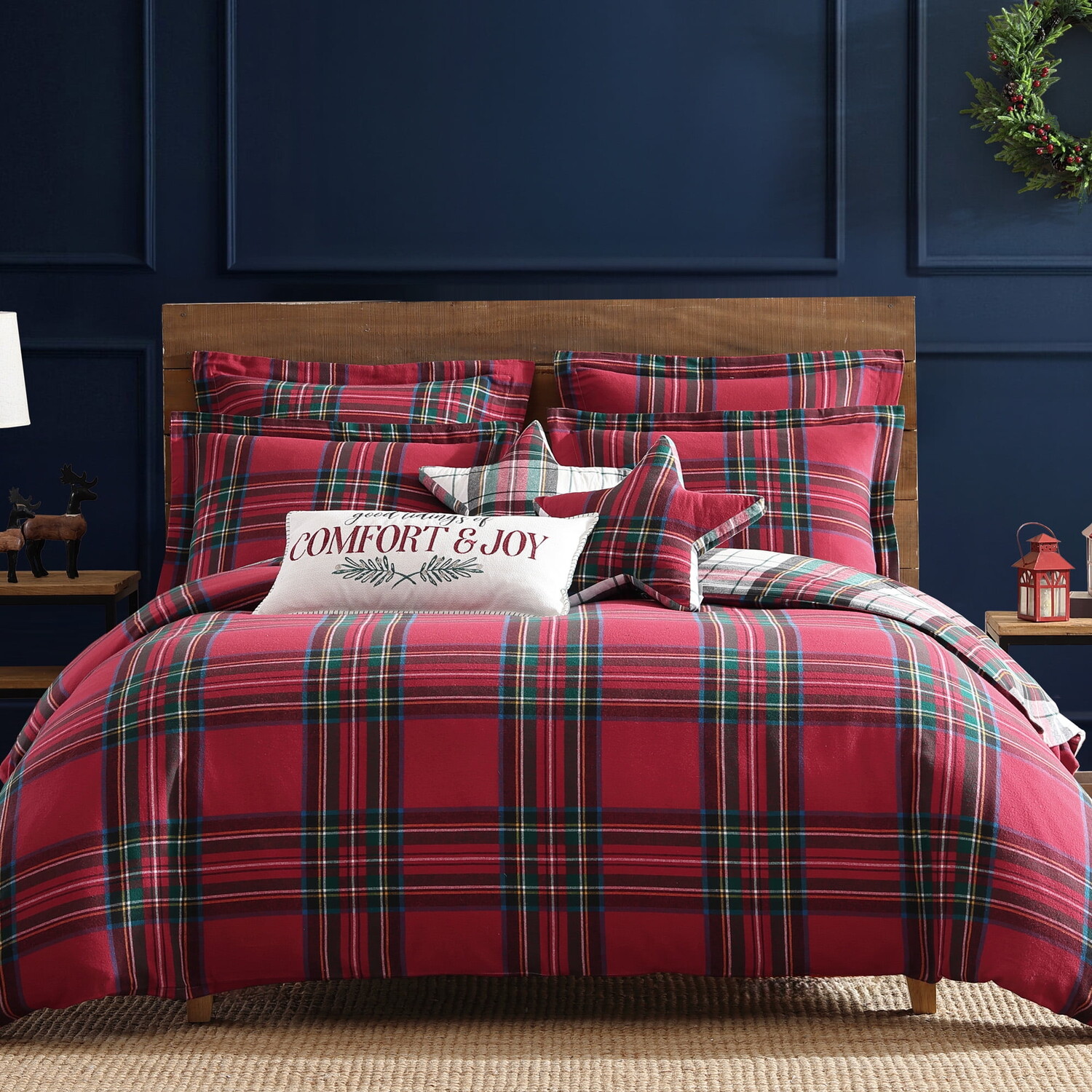 

Комплект одеяла и наволочек в клетку Levtex Home Spencer, красный