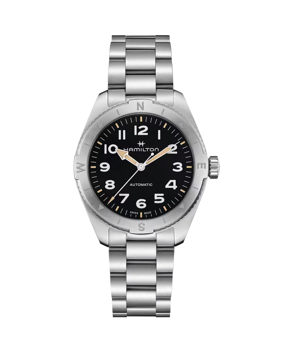 

Хаки Field Expedition 41 мм сталь H70315130 Автоматические мужские часы Hamilton, серый