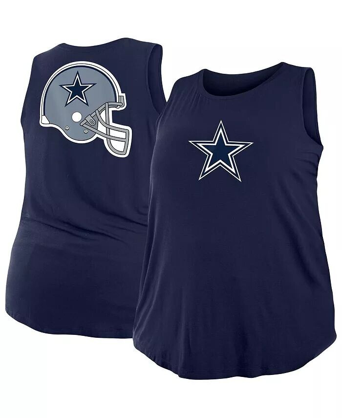 

Женская темно-синяя майка Dallas Cowboys Plus Size New Era