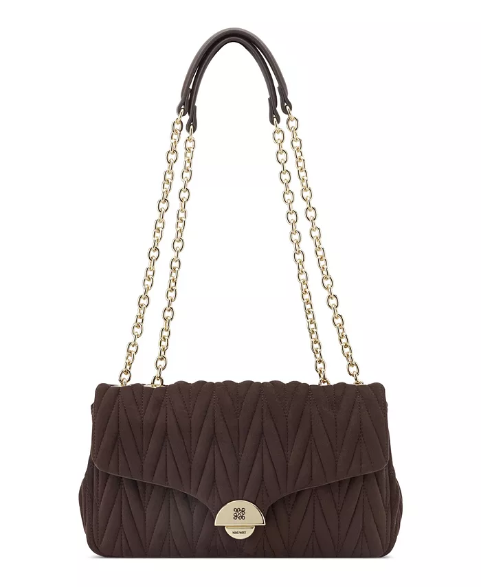 

Jaslee Convertible Chain Flap Crossbody Bag – Сумка через плечо Jaslee с цепочкой и откидным клапаном, трансформируемая Nine West, фиолетовый