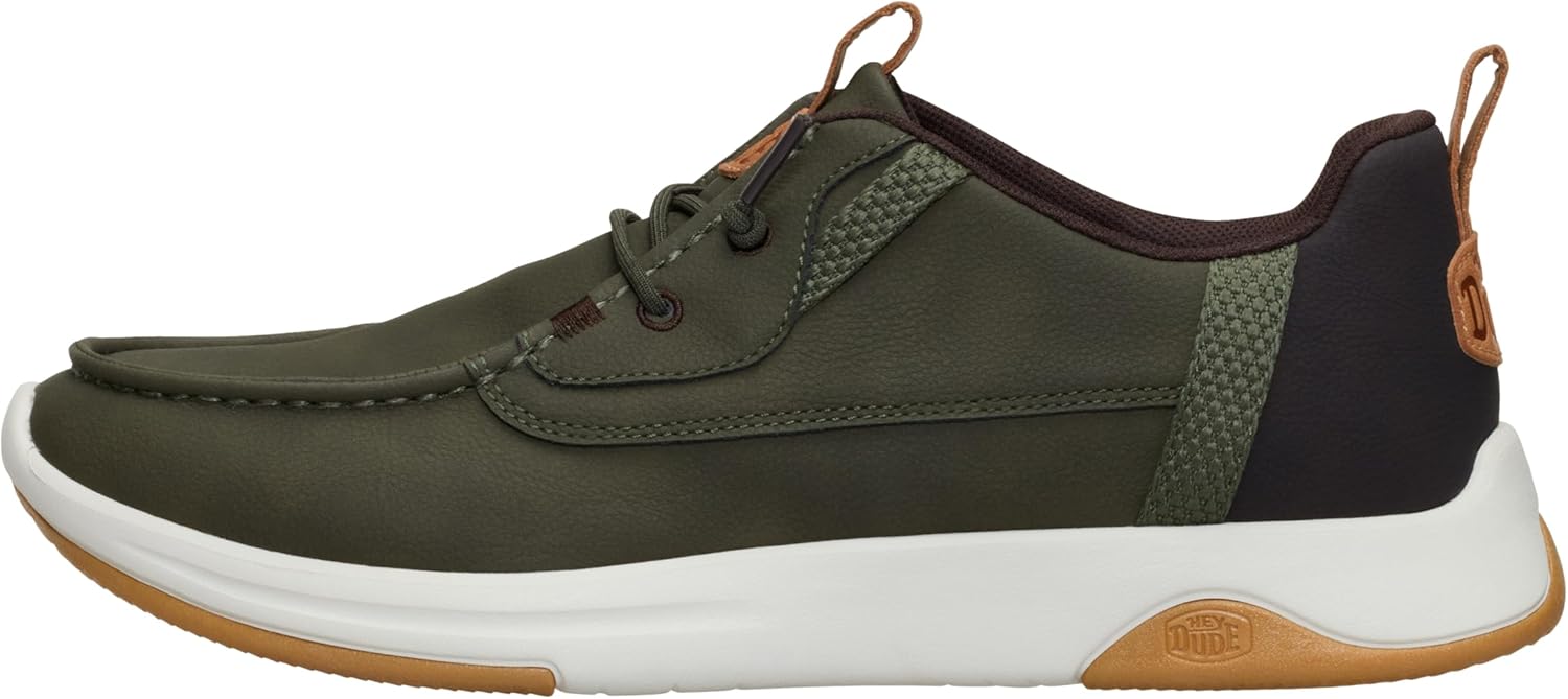 

Мужские слипоны HEYDUDE Wally Drift Classic, Легкие лоферы для мужчин, Система легкого надевания, Мягкая стелька, темно-зеленый