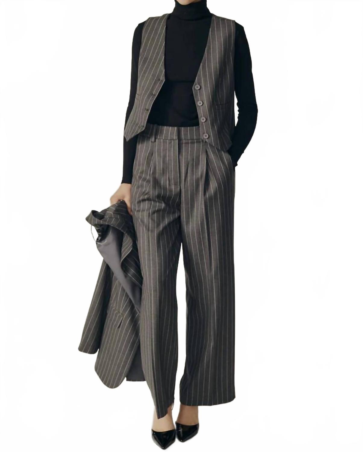 

DELUC Прямые брюки Galium серого меланжевого цвета