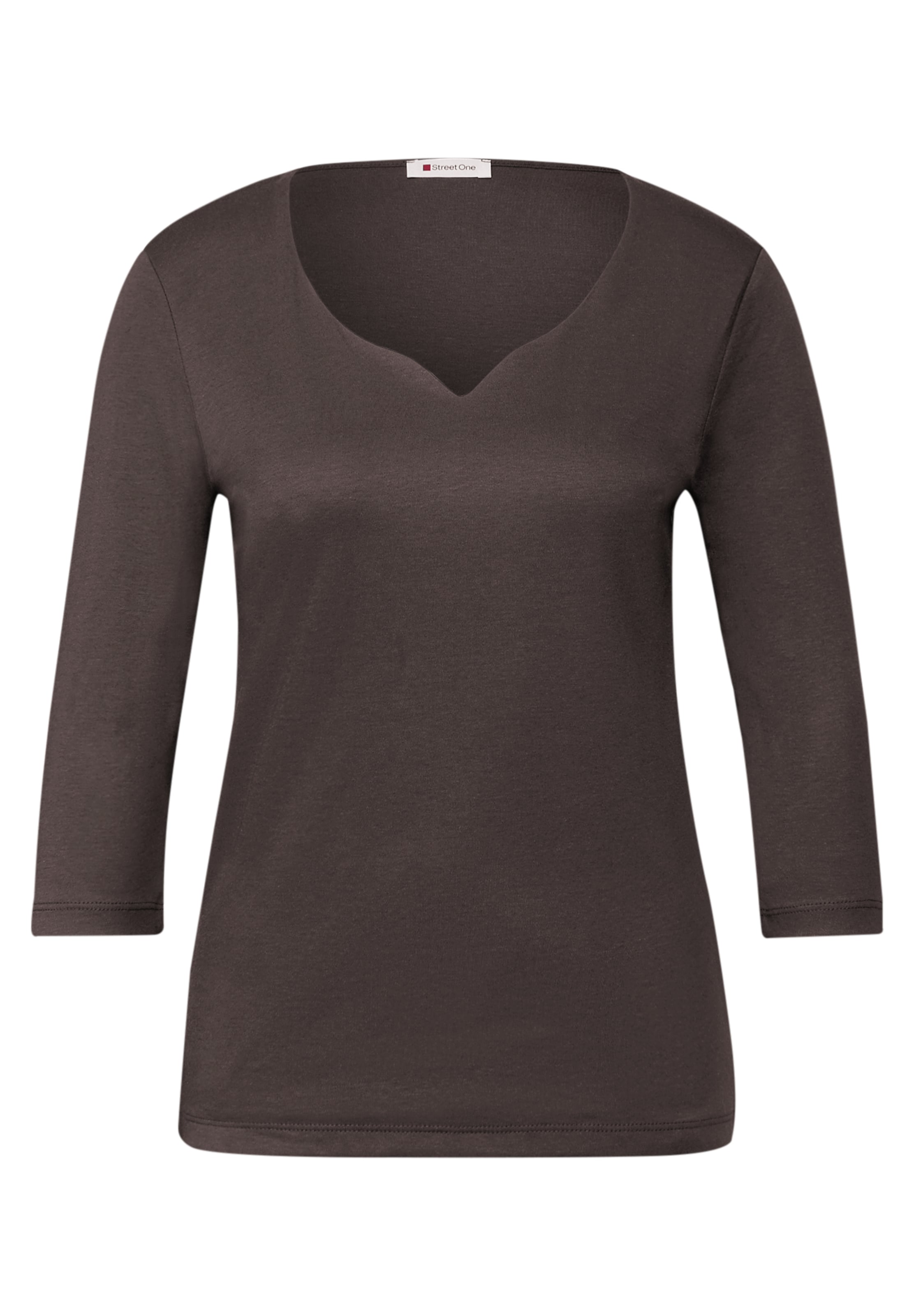 

STREET ONE Лонгслив 'Ada' в темно-коричневом цвете