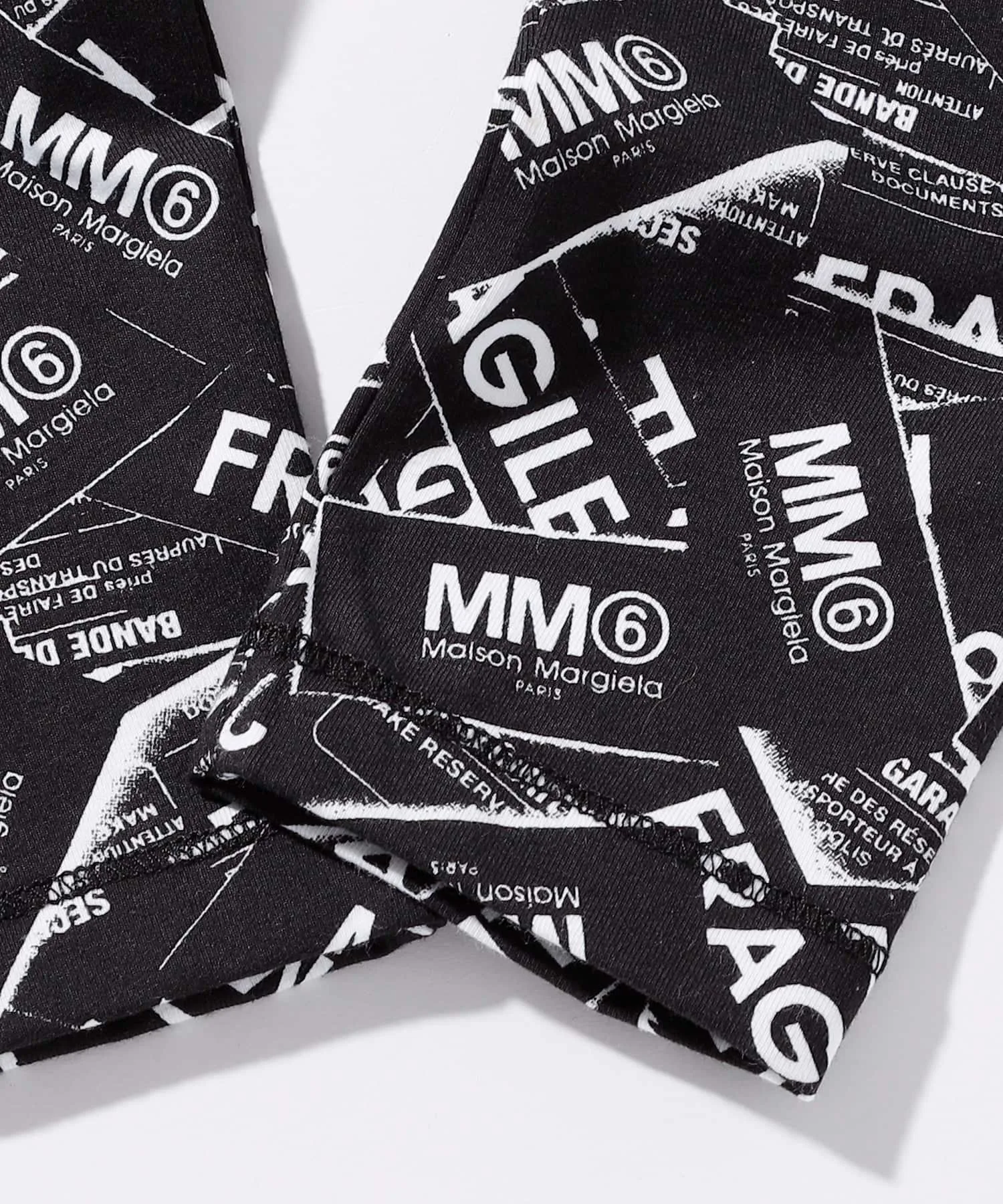 (K)MM6 Maison Margiela/MM6 Maison Margiela Детские и подростковые леггинсы с логотипом бренда, Black — фото 4