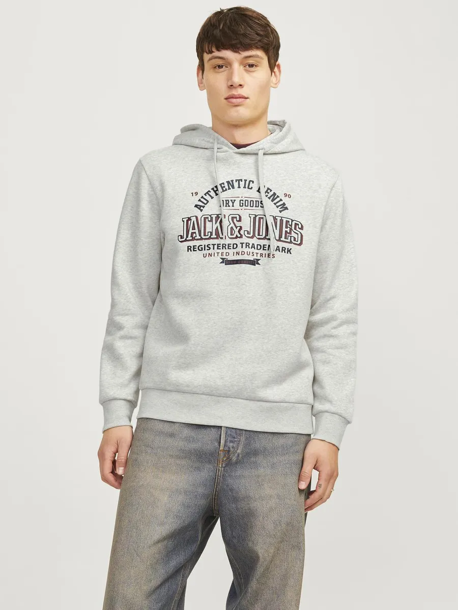 

Толстовка Jack & Jones с капюшоном "JJELOGO SWEAT HOOD 2 COL 24/25 NOOS", белый