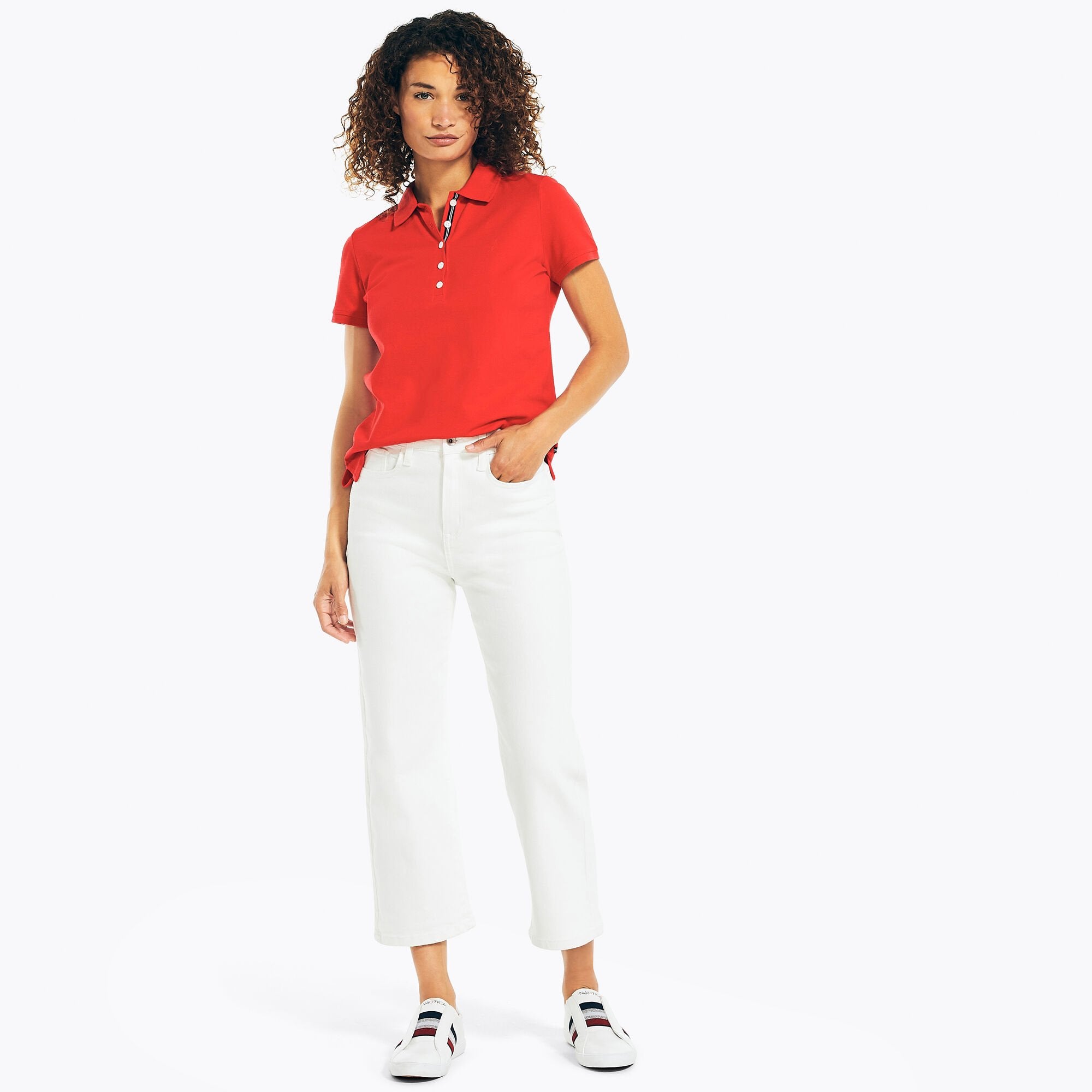 

Nautica женские джинсы Nautica Jeans Co. с высокой посадкой и широкими штанинами, цвет cloud white wash