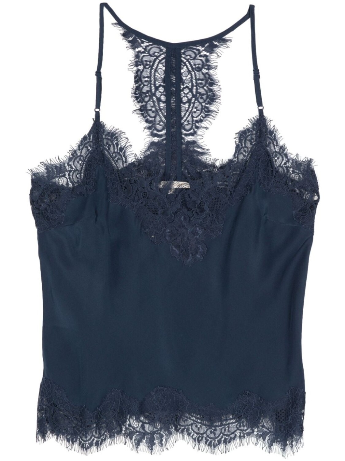 

Gold Hawk шелковый топ Lucy Crop Cami, синий