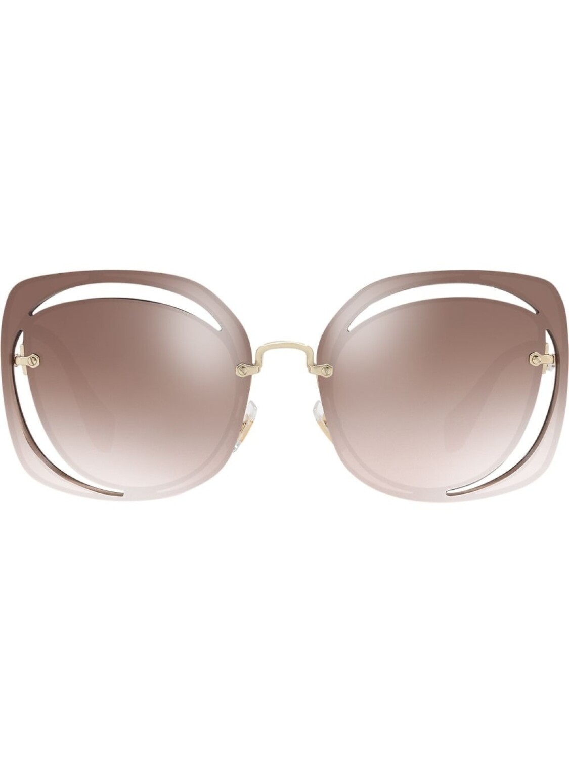 

Miu Miu Eyewear солнцезащитные очки 'Scenique' с вырезными деталями, коричневый