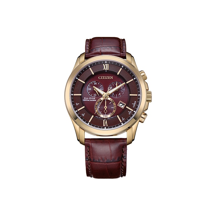 

CITIZEN Часы Ecology Drive Collection Light Powered Quartz Movement Cow Leather Strap Watch Men's Watch Red Watch Dial, Red Watch Dial