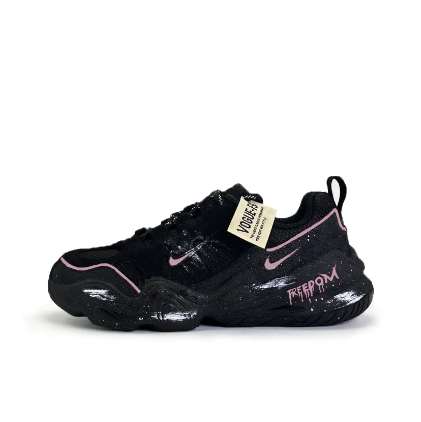 

Nike Тех Хера Розовые чернила Авангардные амортизирующие износостойкие дышащие низкие кеды унисекс черные, цвет Black