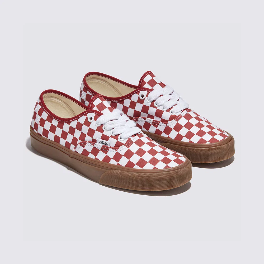 Мужские низкие кеды Authentic Fat Lace Checker красного цвета от Vans