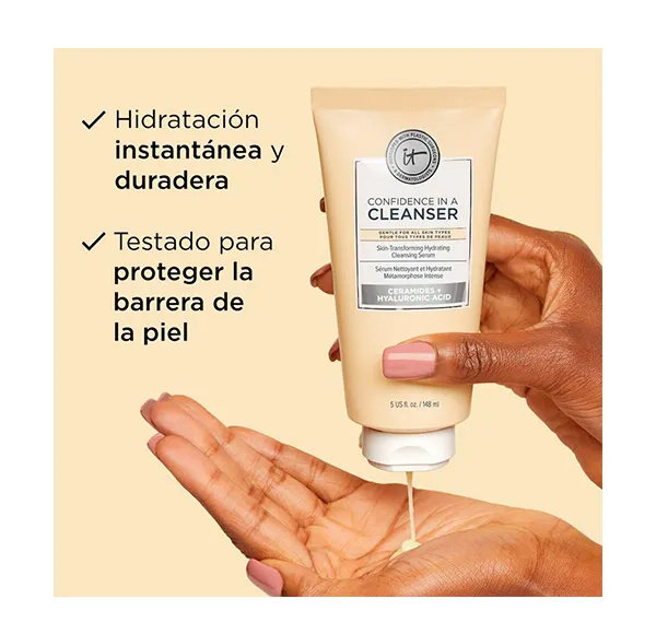 Сыворотка It Cosmetics — Очищающее средство для лица с увлажняющей сывороткой Confidence In A Cleanser, 148 мл — фото 4