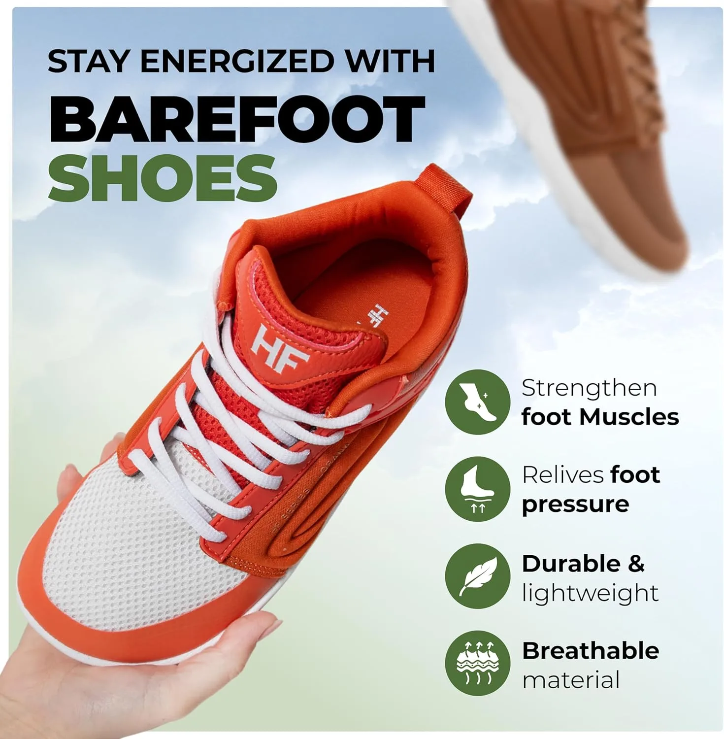Кроссовки Hike Footwear Lorana Barefoot, красный/оранжевый — фото 3