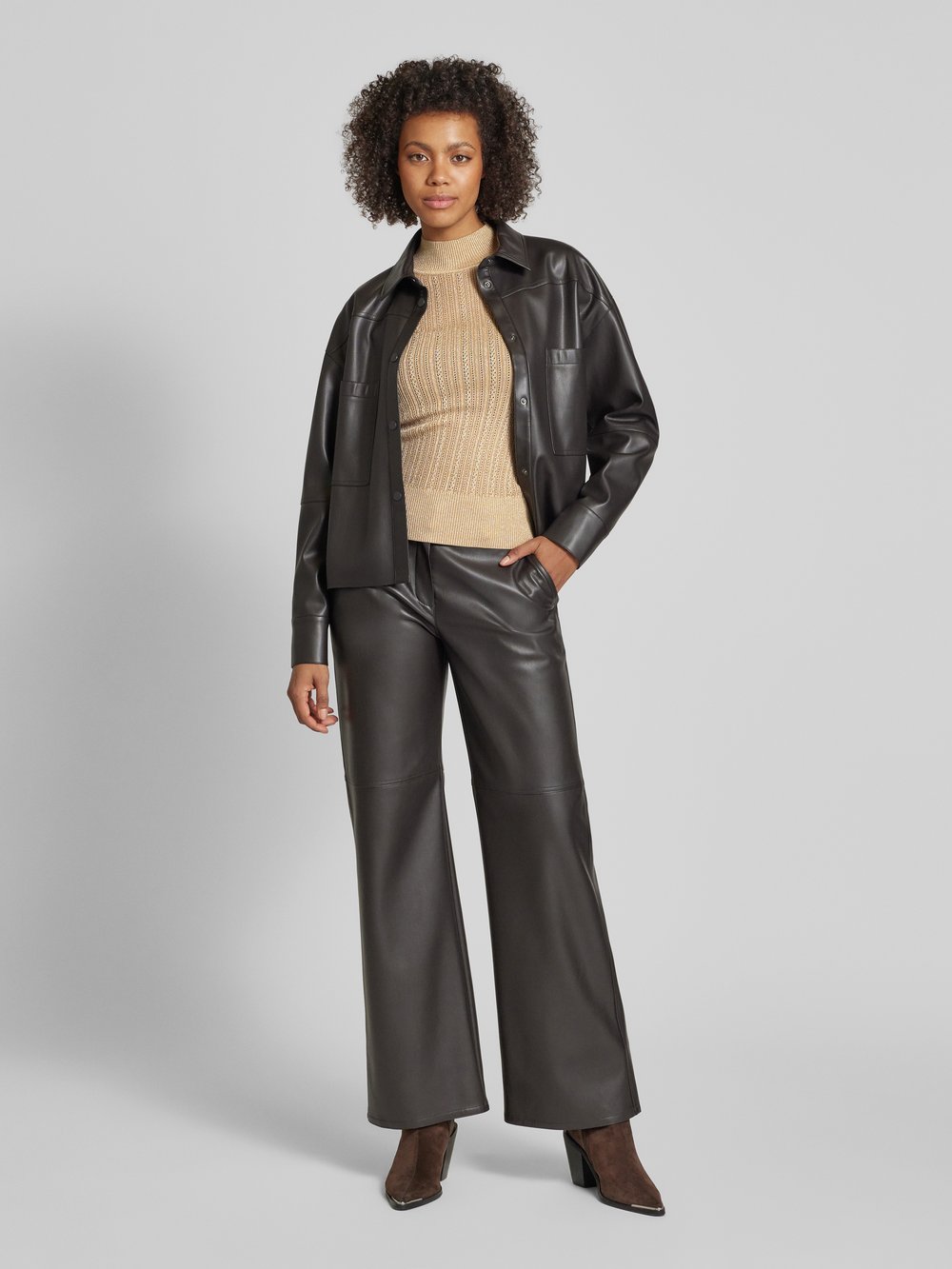 

Лонгслив с воротником-стойкой Scotch & Soda, золотой
