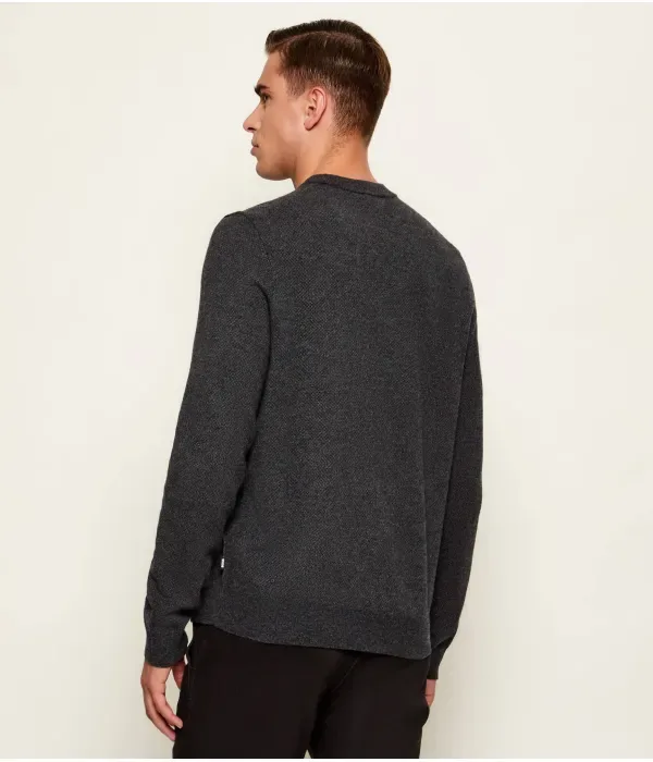 Шерстяной свитер H-Hestro regular fit Boss, черный — фото 3